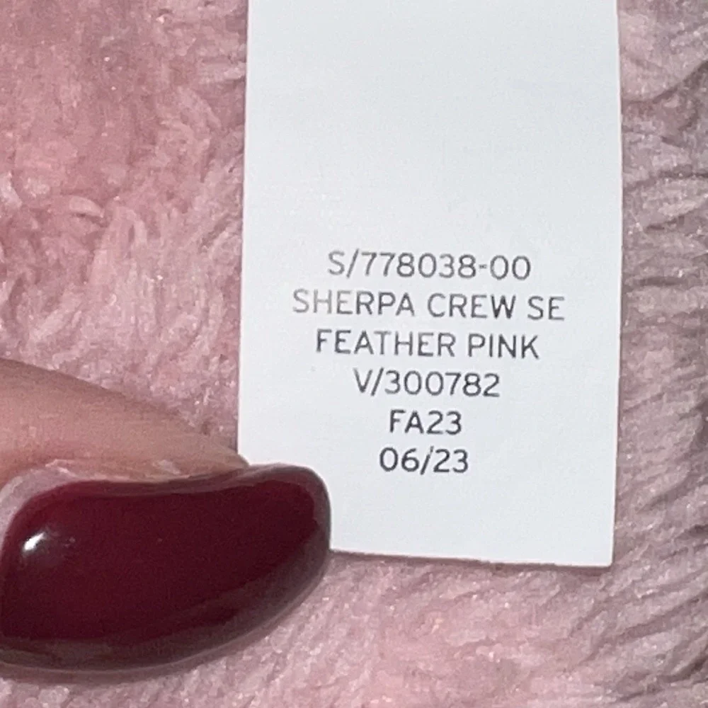 Baby Gap Unisex Fuzzy Sherpa Crew 2 Piece Set‎ Size 18-24 Months Feather Pink